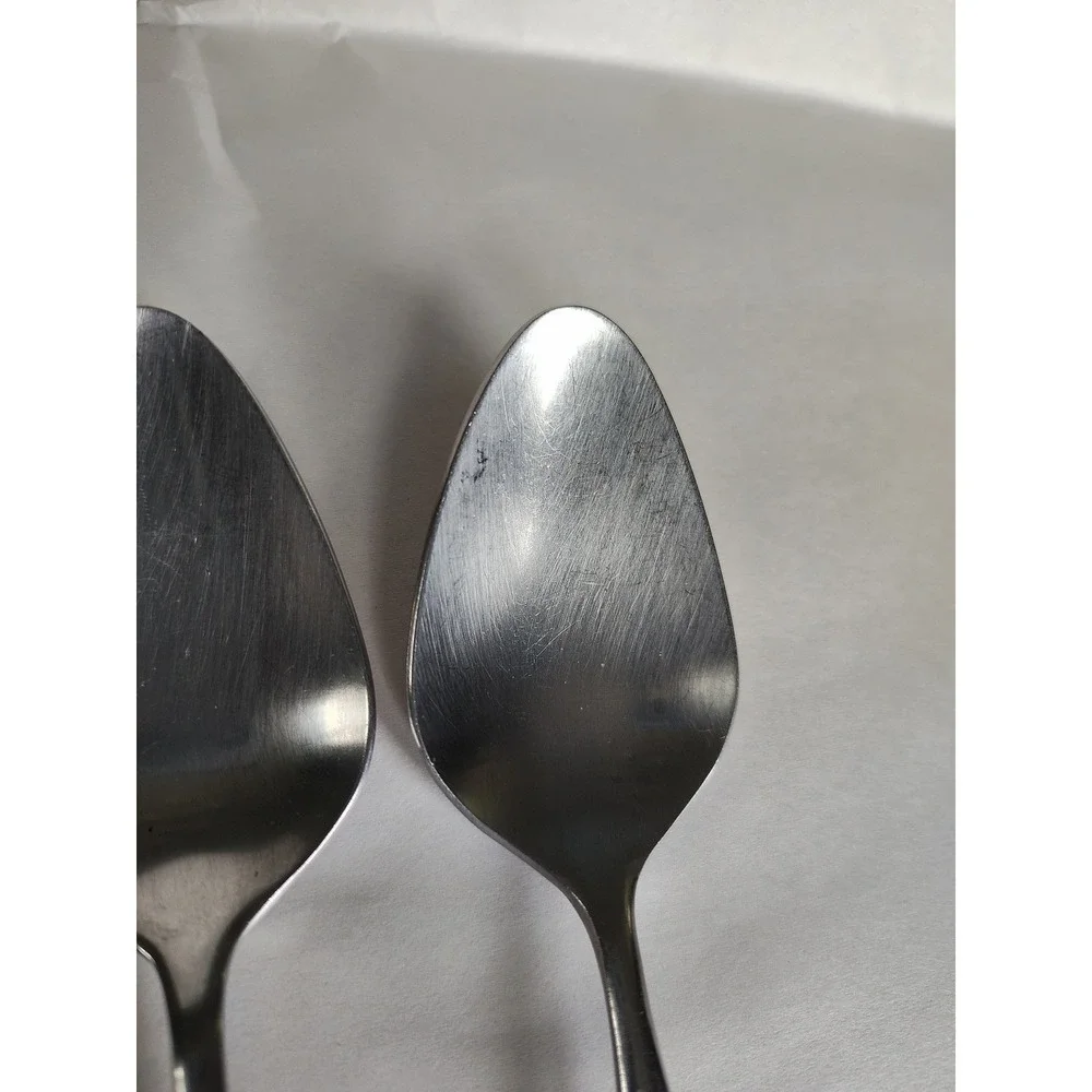 Bamboo Stainless Steel Tablespoons Spoons & Teaspoon Made In Korea Lot Of 5